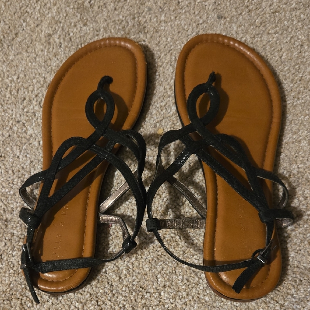 Elegant Black Strappy Sandals